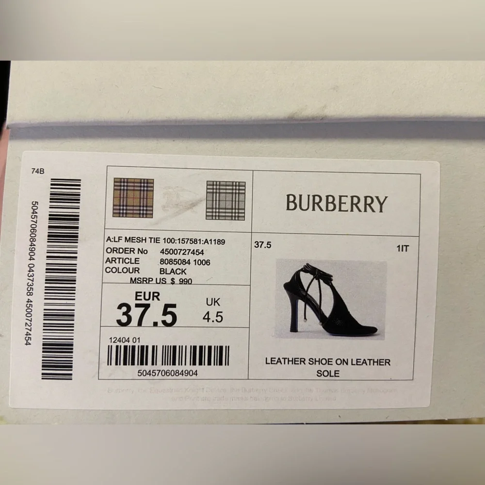 Burberry Ankle Wrap Mesh Knit Pump (Women) - Picture 11 of 12